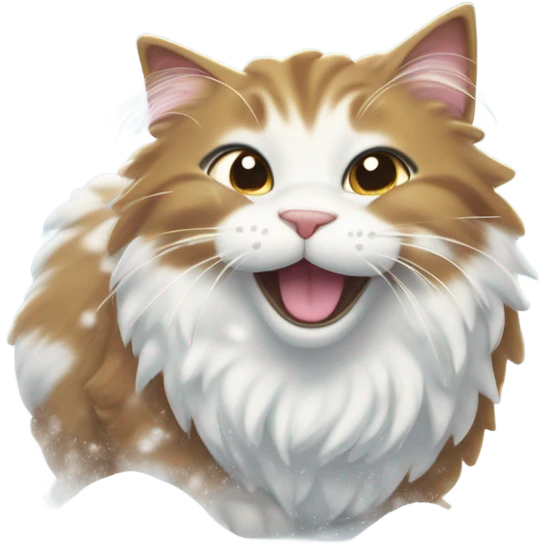 Cat snow emoji