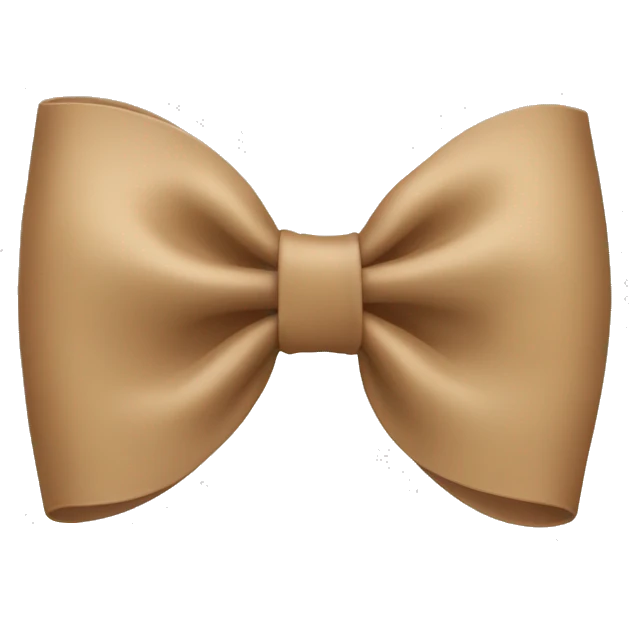 A tan light brown bow emoji