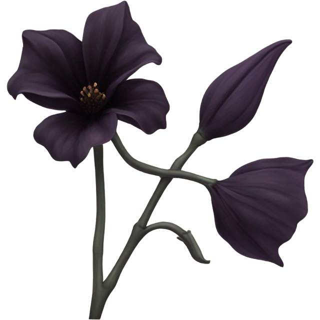 Black flower emoji