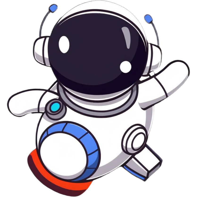 Cute robot transforming into faster upgraded version with upward motion emoji