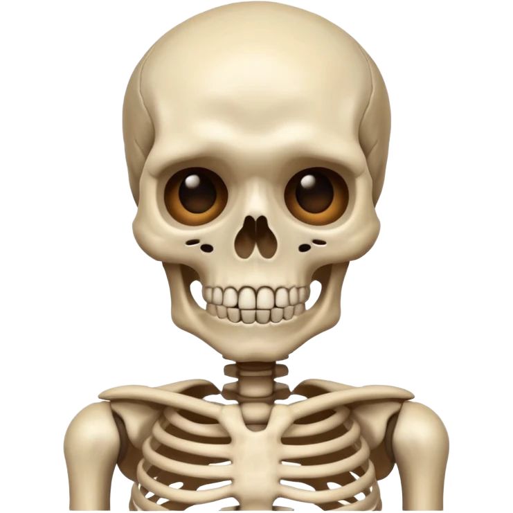 Skeleton who is shocked emoji