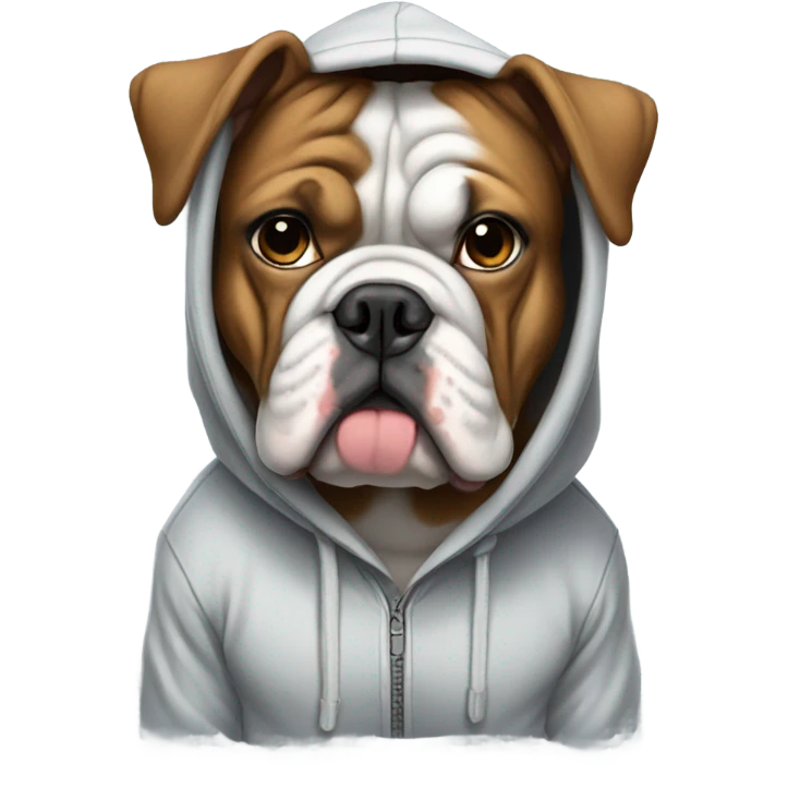 Bulldog in hoodie  emoji