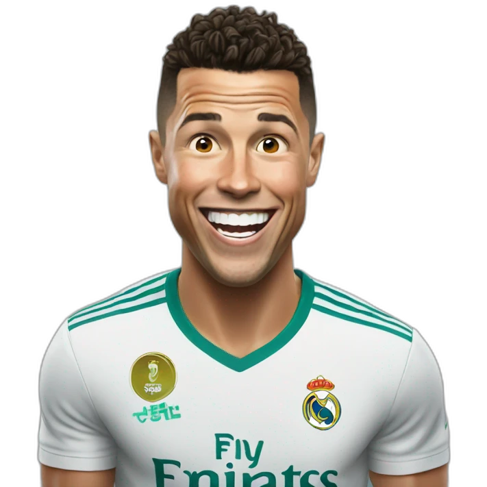 Ronaldo laughing emoji