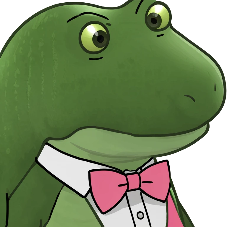 Crocodile with a bow tie emoji