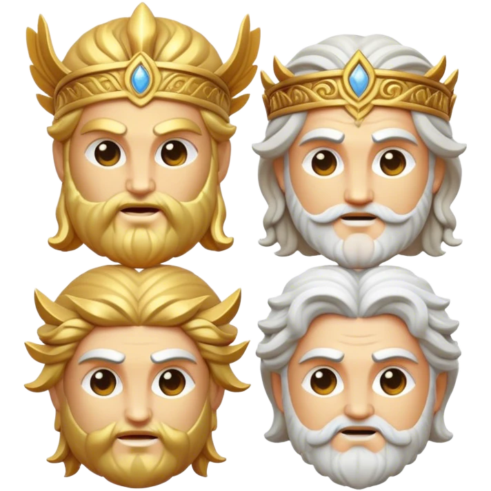 Cinematic Realistic Greek Gods Pop Culture Emoji, featuring mythic portrayals of ancient deities rendered with dynamic, ethereal lighting and classical detail. emoji