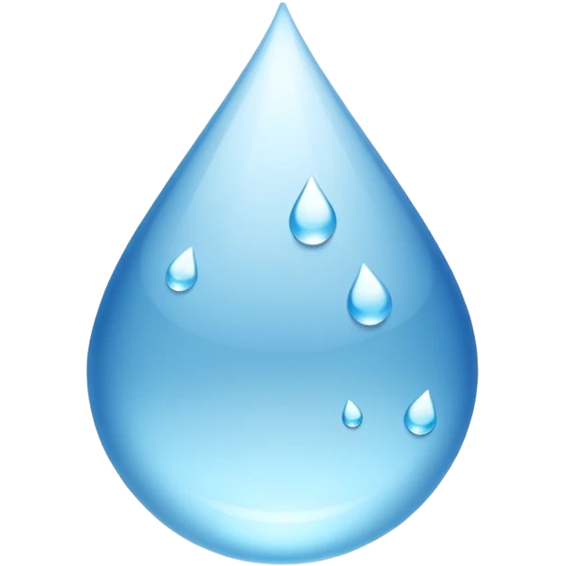 Una gota de agua blanca emoji