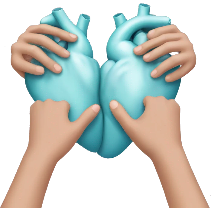 Gen z heart hands anatomically correct emoji