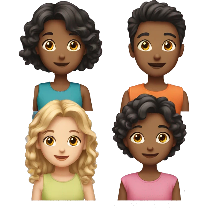 1 boy and 4 girls emoji