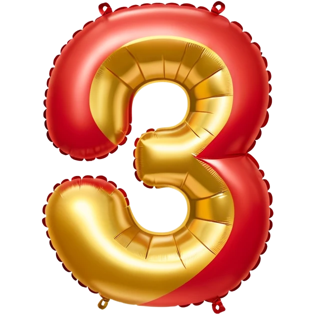 The number 30 as balloons emoji
