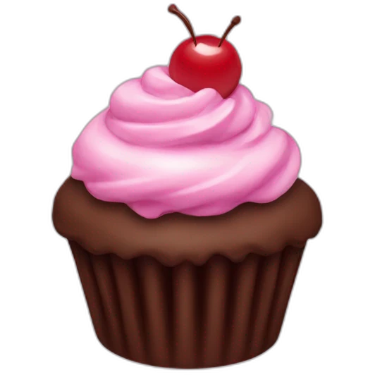 cupcake  chocolate  smile  chery emoji