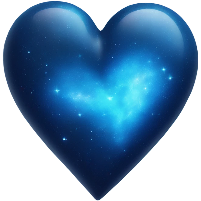 Blue cosmic heart emoji