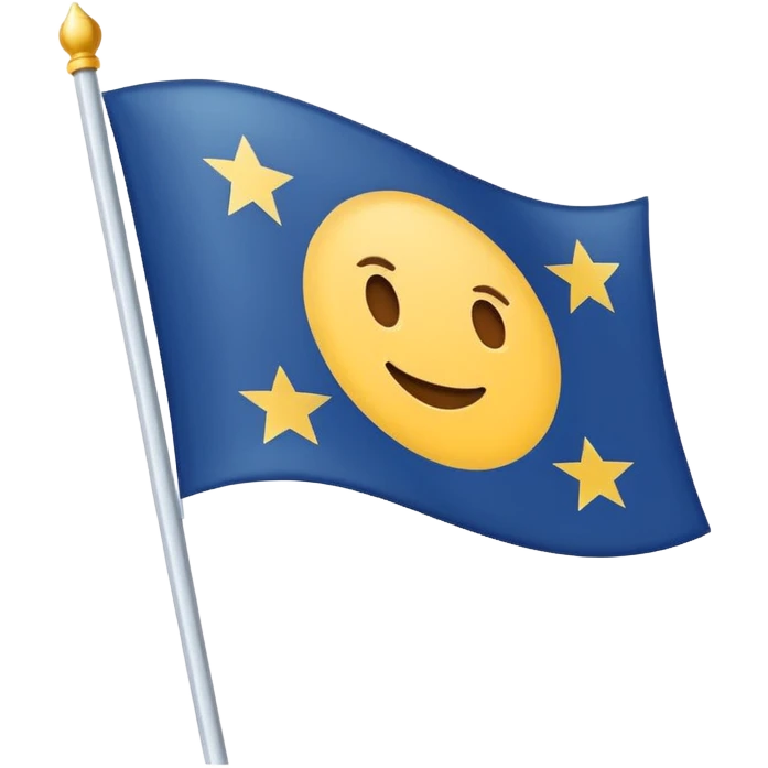 circular white flag with stars  emoji