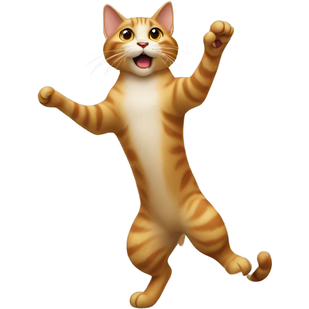 Bobtail cat dancing  emoji