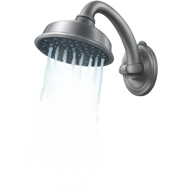 medieval shower head that spraying water emoji