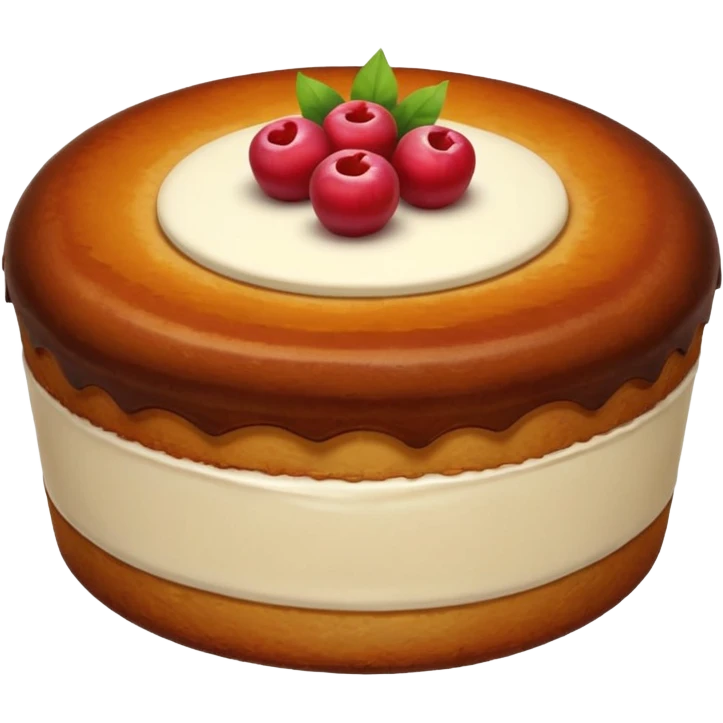 Basque cake emoji with a golden brown top emoji