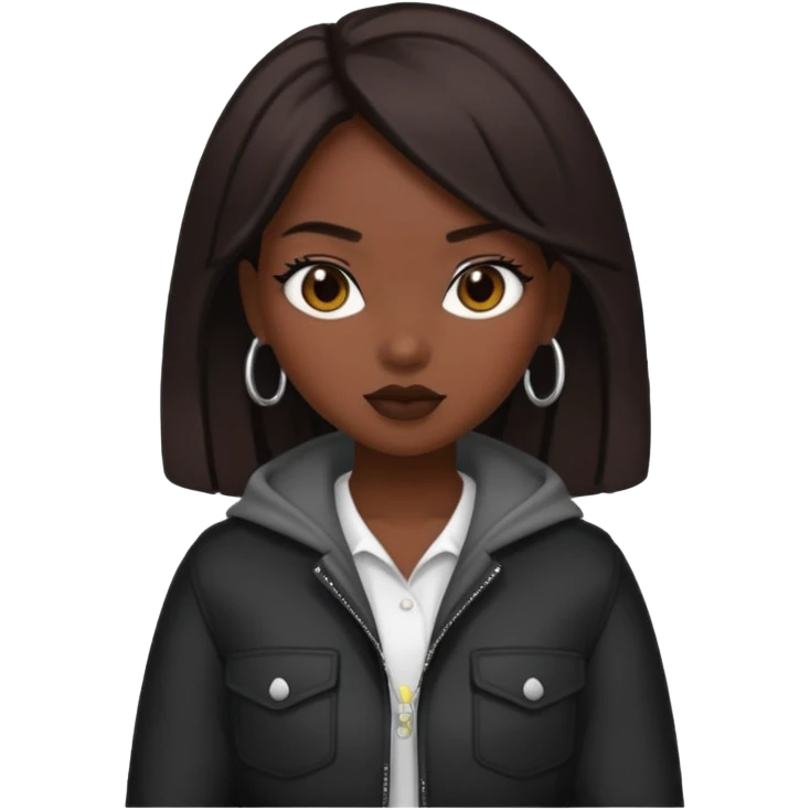 A cute baddie girl emoji