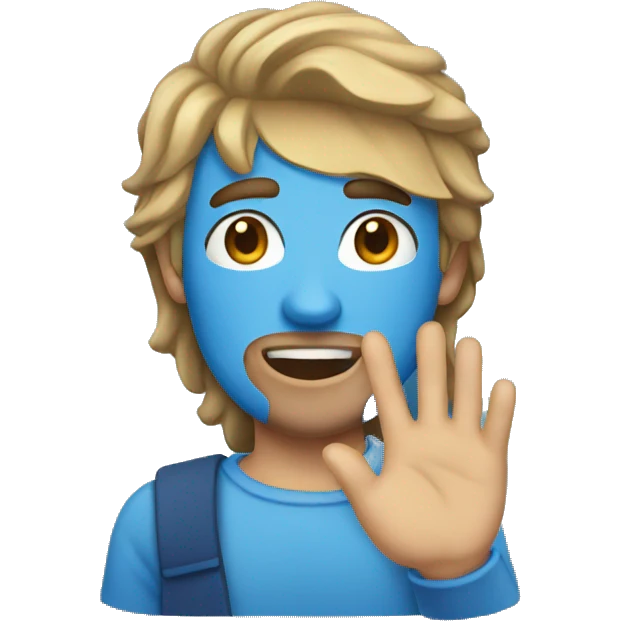 Blue cast emoji