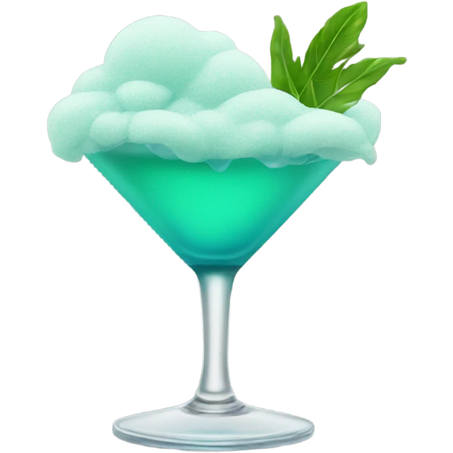 cocktail with sea foam emoji