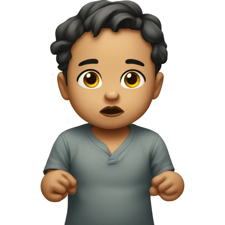 Shrugging baby emoji