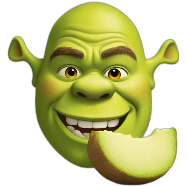 Shrek eating emoji