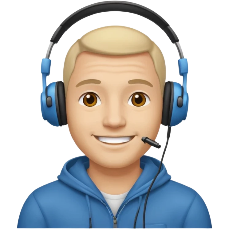 light man with headphones emoji