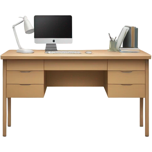 minimalistic-clean-modern-desk-front-view emoji