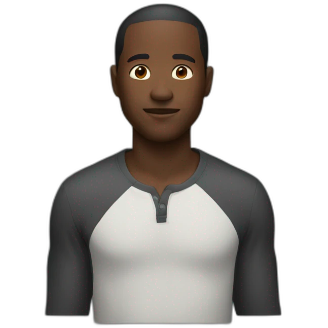 black man with red emoji