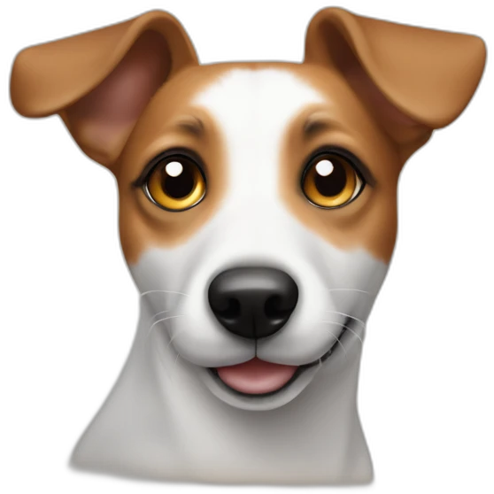 Jack russel dog One side mark around the eye emoji