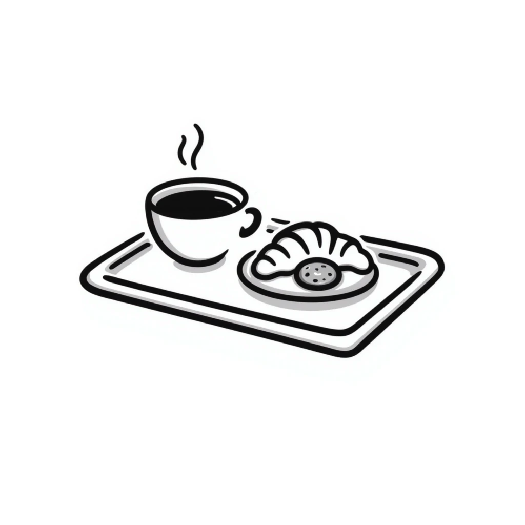 a tray, doodle style emoji
