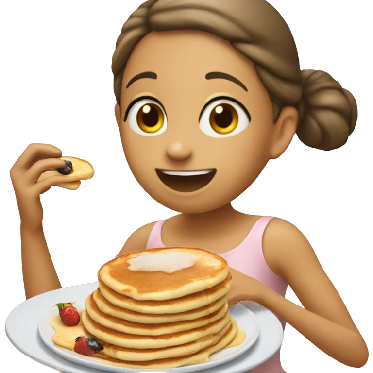 ballerina eating pancake emoji