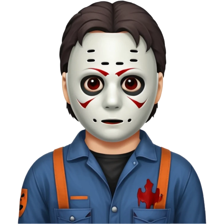 michael myers black eyes in the mask and upper torso emoji