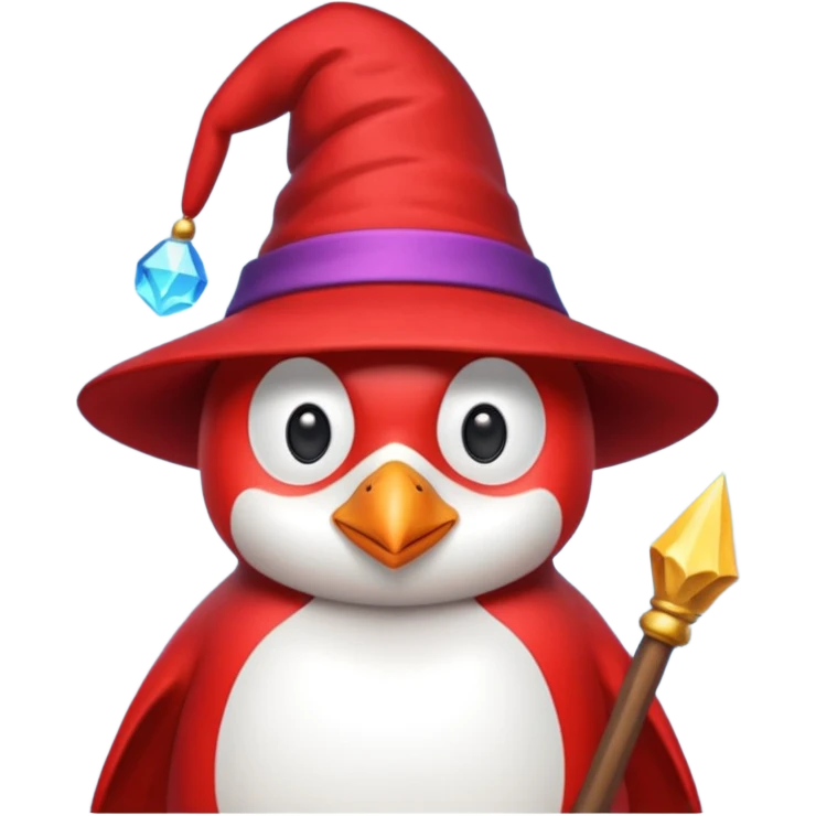 red Penguin Wizard, and youtube logo emoji