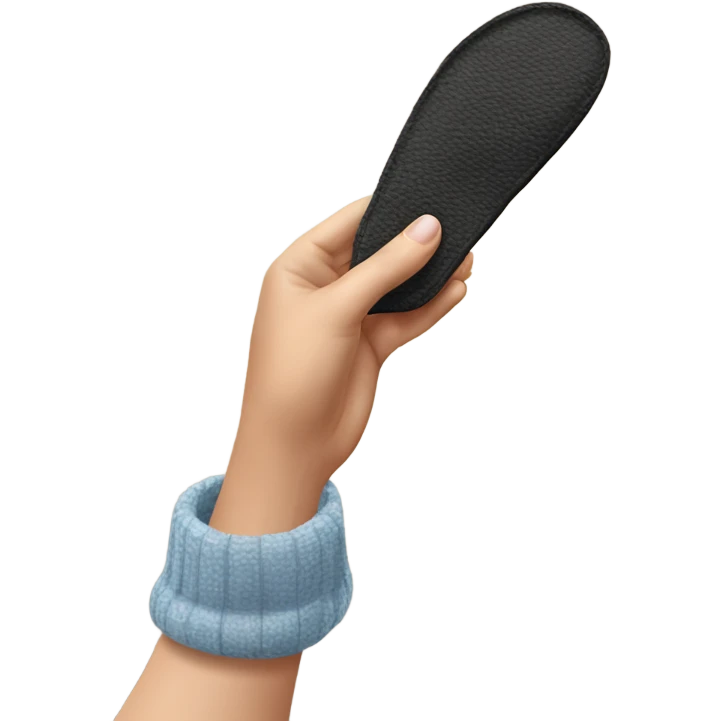 A hand holding a slipper ready to smack something emoji