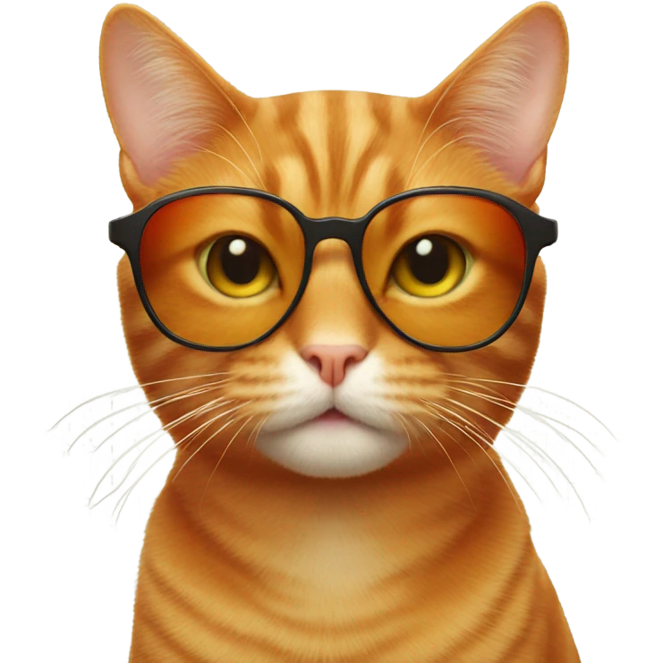 Ginger cat with sunglasses emoji