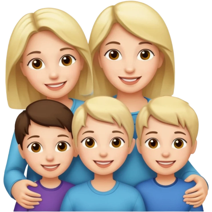 woman with 5 children emoji