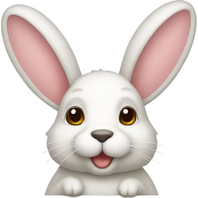 Conejo con conejito emoji