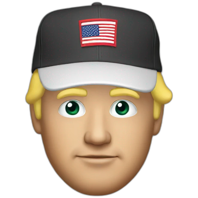 Trump with maga cap emoji