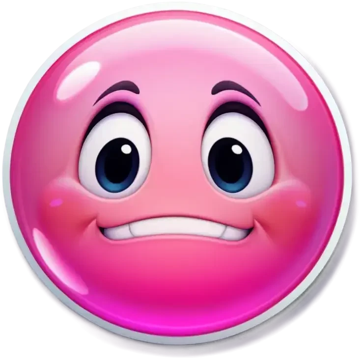Pink iOS emoji bubble emoji