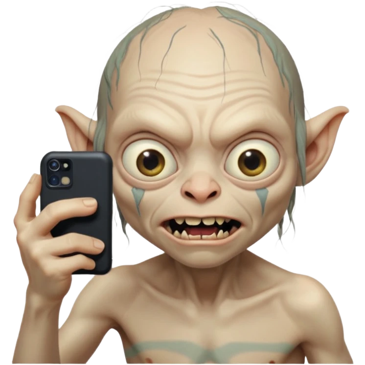 gollum selfie emoji