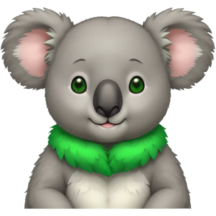 Koala with green earrings emoji