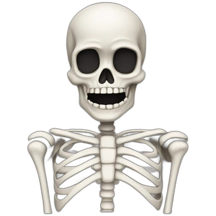 Skeleton goofy emoji