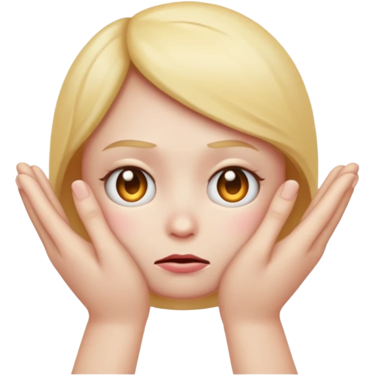 hands caressing super looking sad emojis face emoji