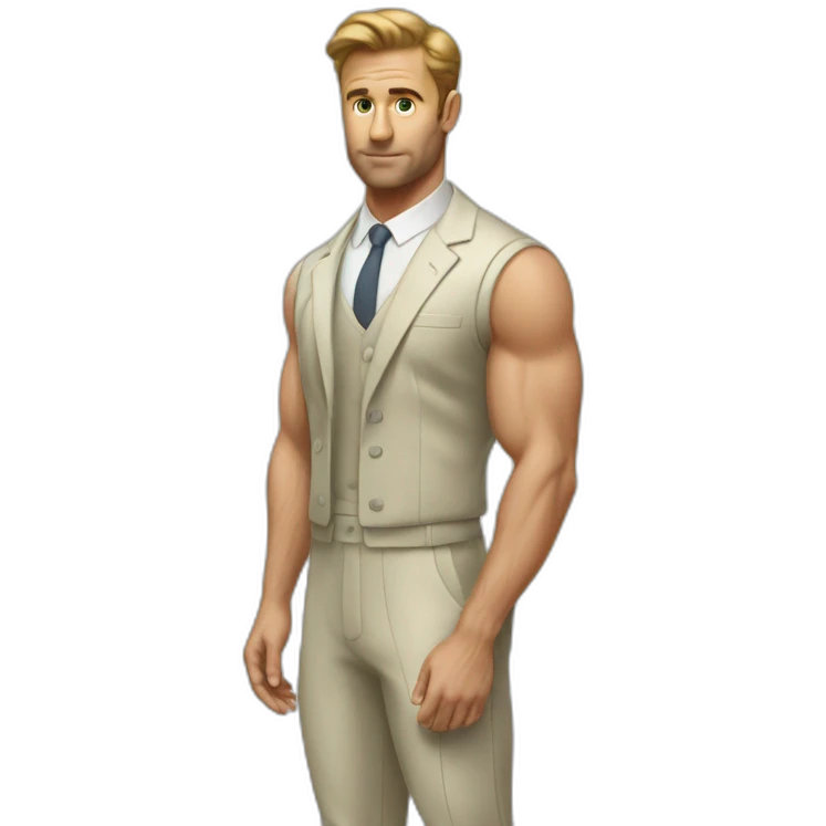 vintage gym suit for white man emoji