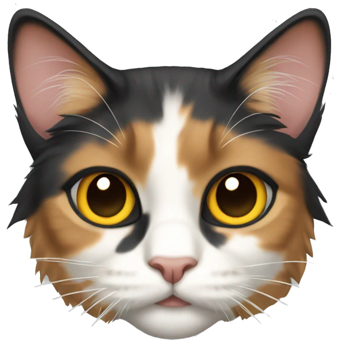 Long hair calico cat emoji