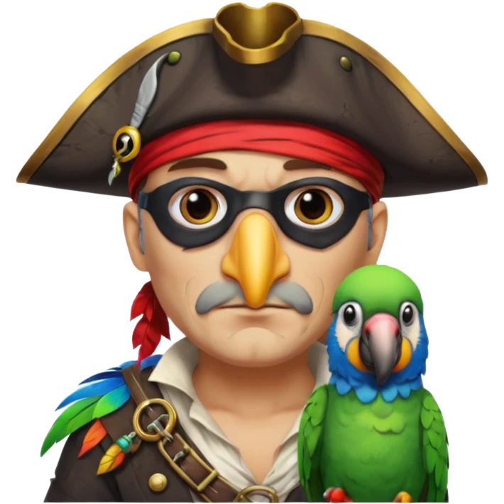 pirate and parrot emoji