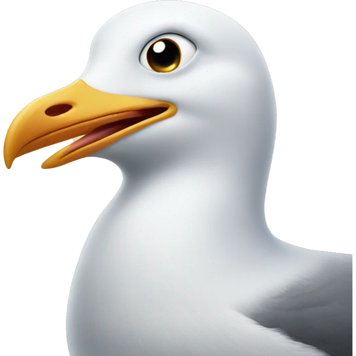 Seagull funny face emoji