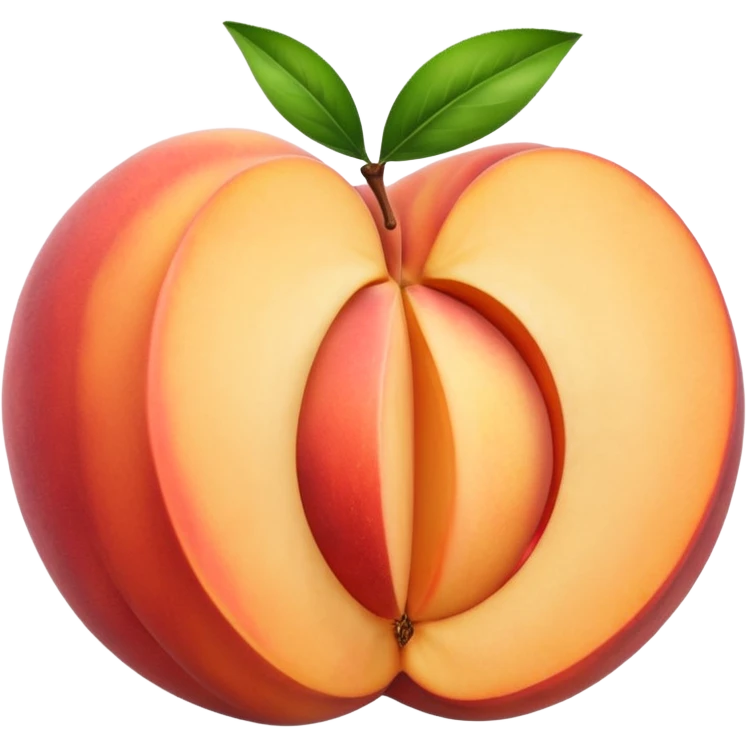 peach split open with seed emoji