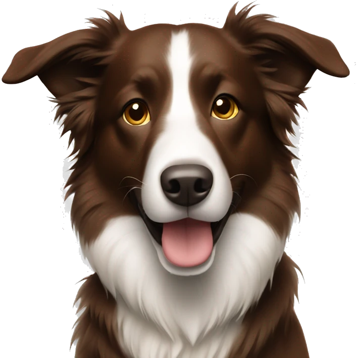 Brown border collie emoji