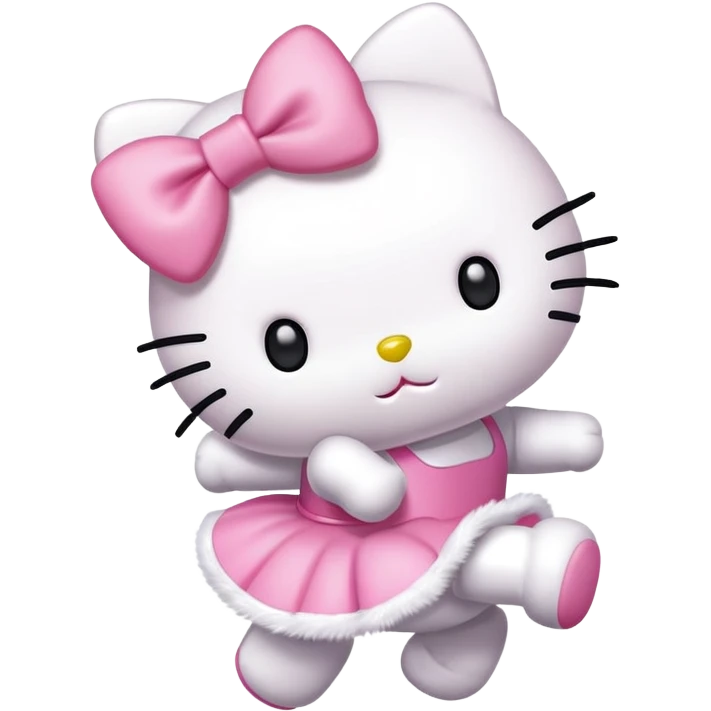 Hello Kitty performing a back walkover emoji