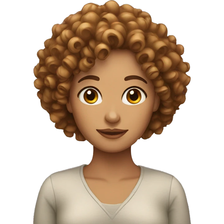Curly hair woman  emoji
